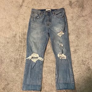 Abercrombie light wash boyfriend jeans
